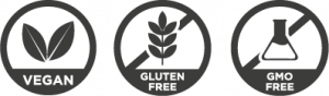 Vegan Free, Gluten Free, GMO Free
